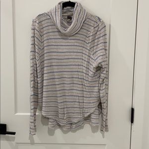 Free people mixed rib long sleeve turtleneck